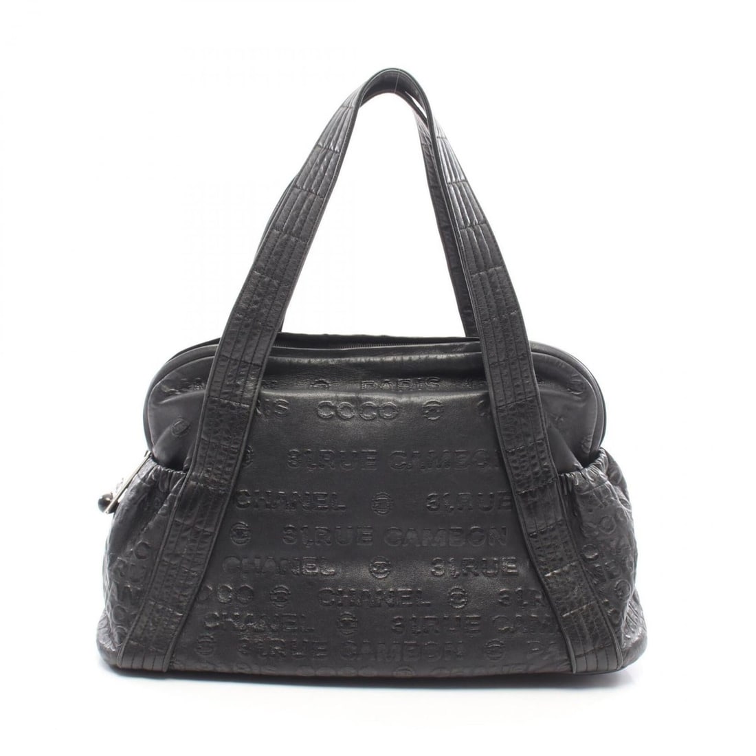 Chanel Unlimited Handbag, Leather, Women's, Black, A46123 (1 of 15)