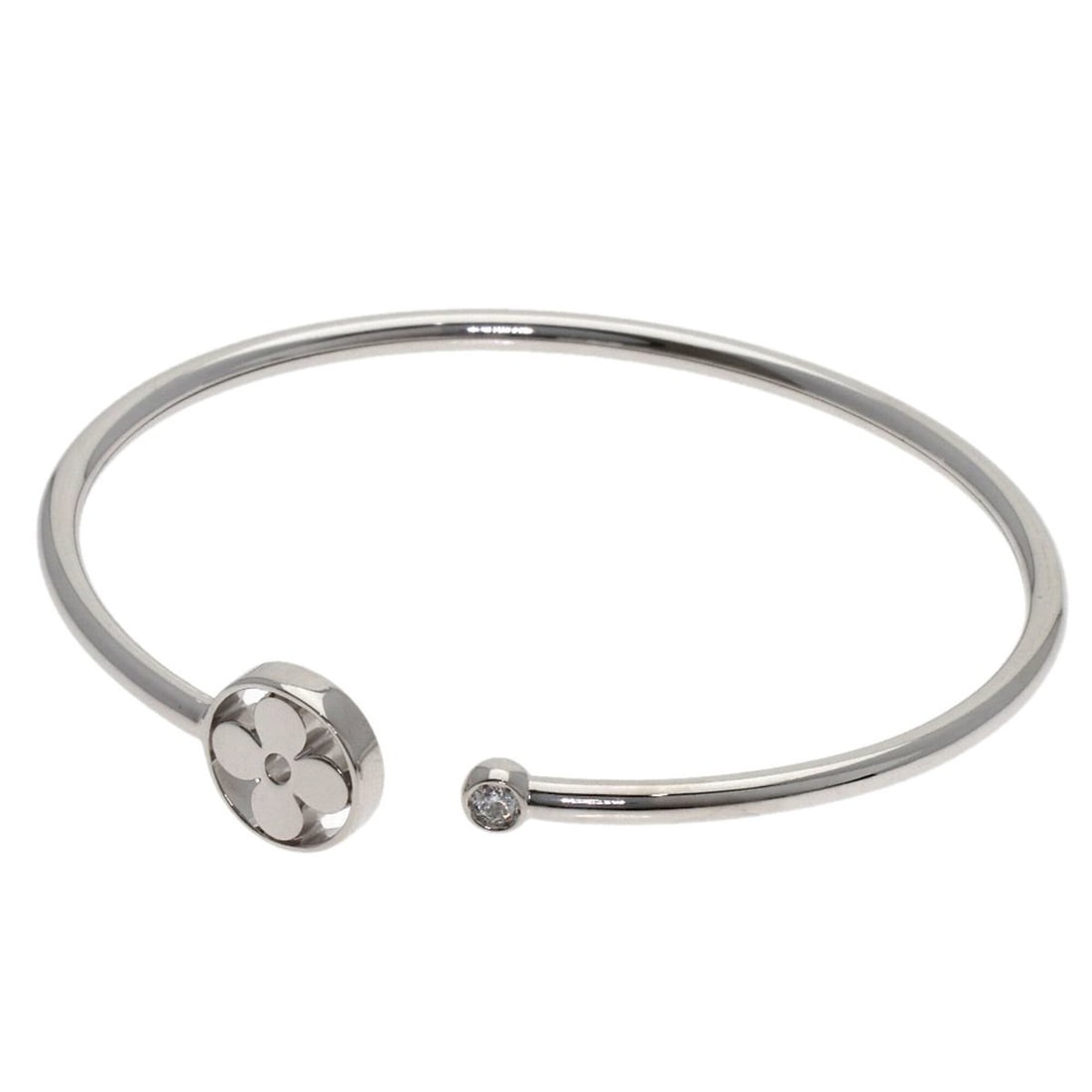 Louis Vuitton Twist Blossom Diamond #15 Bracelet, 18K White Gold, Women's.: --- Catalog ---Category: SizeWidth: 2.3mm / 0.09''Length: 15cm / 5.9''Weight: 6.7g / 0.23oz.Category: DesignType: Charm braceletStone: DiamondGender: WomenMaterial: White gold (18K)Category: GeneralBr