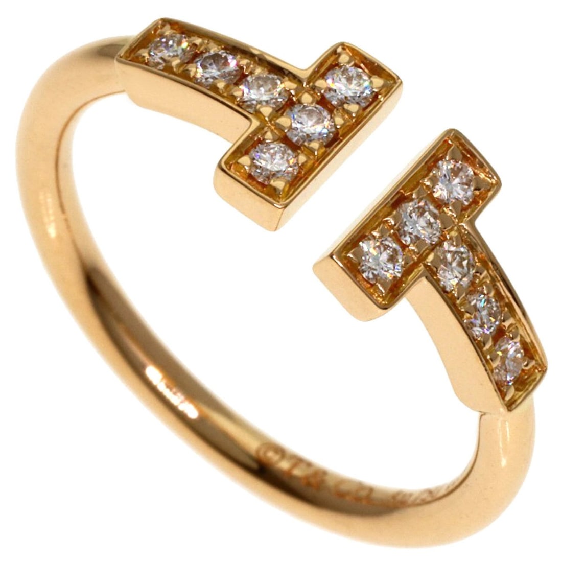 Tiffany & Co. T Wire Diamond Ring, 18K Pink Gold, Women's.: --- Catalog ---Category: SizeWidth: 1.6mm / 0.06''Weight: 2.2g / 0.07oz.JP Size: 6.5US Size: 3.5Category: DesignType: Band ringStone: DiamondGender: WomenMaterial: Pink gold (18K)Category: GeneralBran