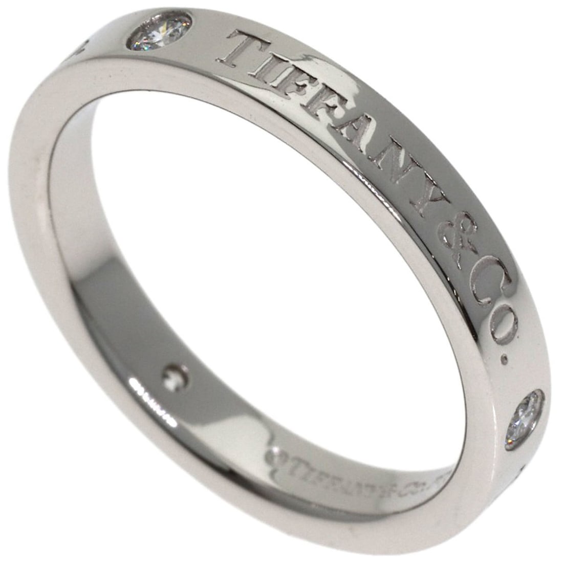 Tiffany & Co. Flat Band 3-Piece Diamond Ring, Platinum PT950, Women's.: --- Catalog ---Category: SizeWidth: 3mm / 0.12''Weight: 5g / 0.17oz.JP Size: 10US Size: 5.5Category: DesignType: Band ringStone: DiamondGender: WomenMaterial: Platinum 950Category: GeneralBrand: Tiffa