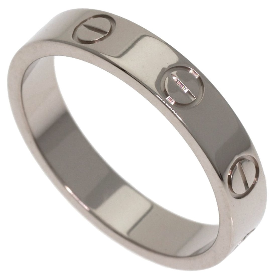 Cartier Mini Love Ring #51, 18K White Gold, Women's Ring, CARTIER (1 of 12)