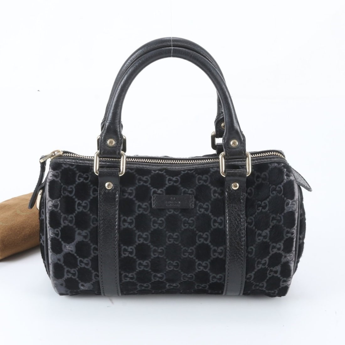 Gucci GG Canvas Calf Hair Mini Boston Bag 193604 Leather Handbag Tote Black Women's: --- Catalog ---Category: SizeSize (HxWxD): 14cm x 24cm x 12cm / 5.51'' x 9.44'' x 4.72''Category: DesignType: Boston bag, Handbag, Tote bagColor: BlackGender: WomenMaterial: Leather Category: GeneralM