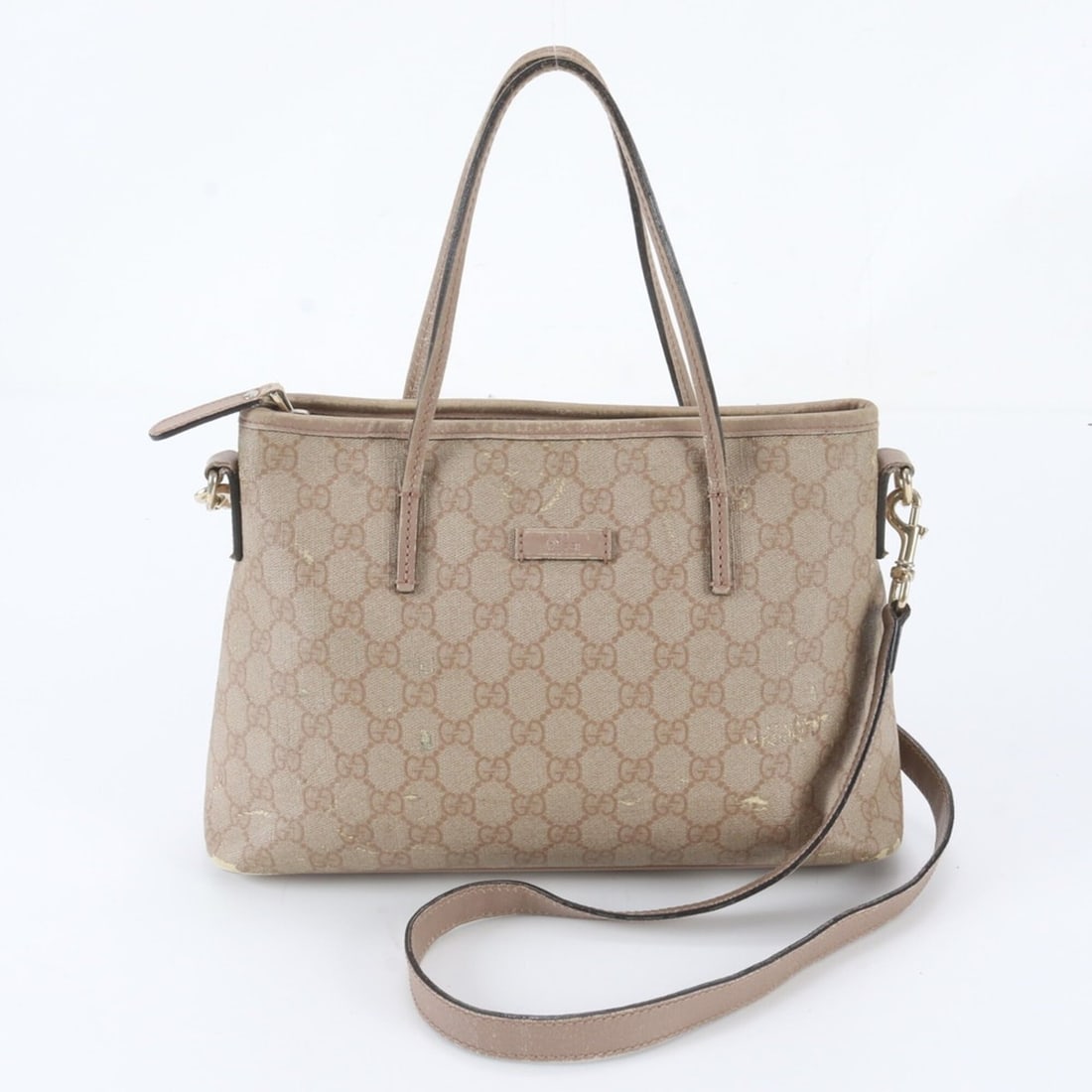 Gucci GG Supreme 353440 Leather 2-Way Shoulder Bag, Handbag, Tote Bag for Women: --- Catalog ---Category: SizeSize (HxWxD): 21cm x 32cm x 12cm / 8.26'' x 12.59'' x 4.72''Category: DesignType: Handbag, Shoulder bag, Tote bagColor: Pink beigeGender: WomenMaterial: Leather , Coated c