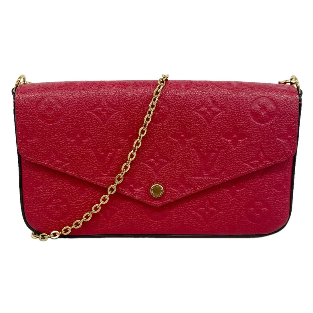 Louis Vuitton Monogram Empreinte Pochette Felicie M63700 Scarlet Women's Wallet/Shoulder Wallet (1 of 17)