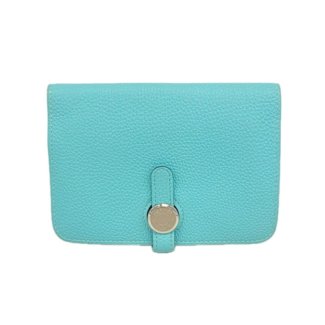 Hermes Dogon Compact Togo Leather Wallet/Coin Case, Blue Saint-Cyr, X Stamp, Women's (1 of 16)