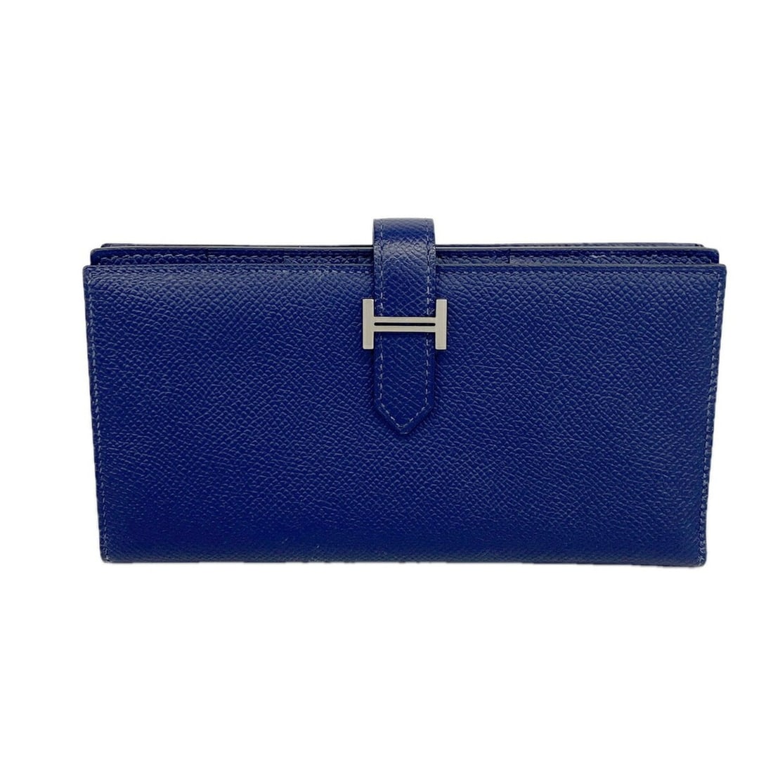 Hermes Bearn Soufflé Long Wallet, Veau Epsom Leather, Blue Saphir, X Stamp, Men's/Women's.: --- Catalog ---Category: SizeSize (HxWxD): 9cm x 17.5cm x 2cm / 3.54'' x 6.88'' x 0.78''Category: DesignType: Long wallet (bi-fold)Color: Bleu SaphirGender: Men,WomenMaterial: Leather Leather/Fur Type