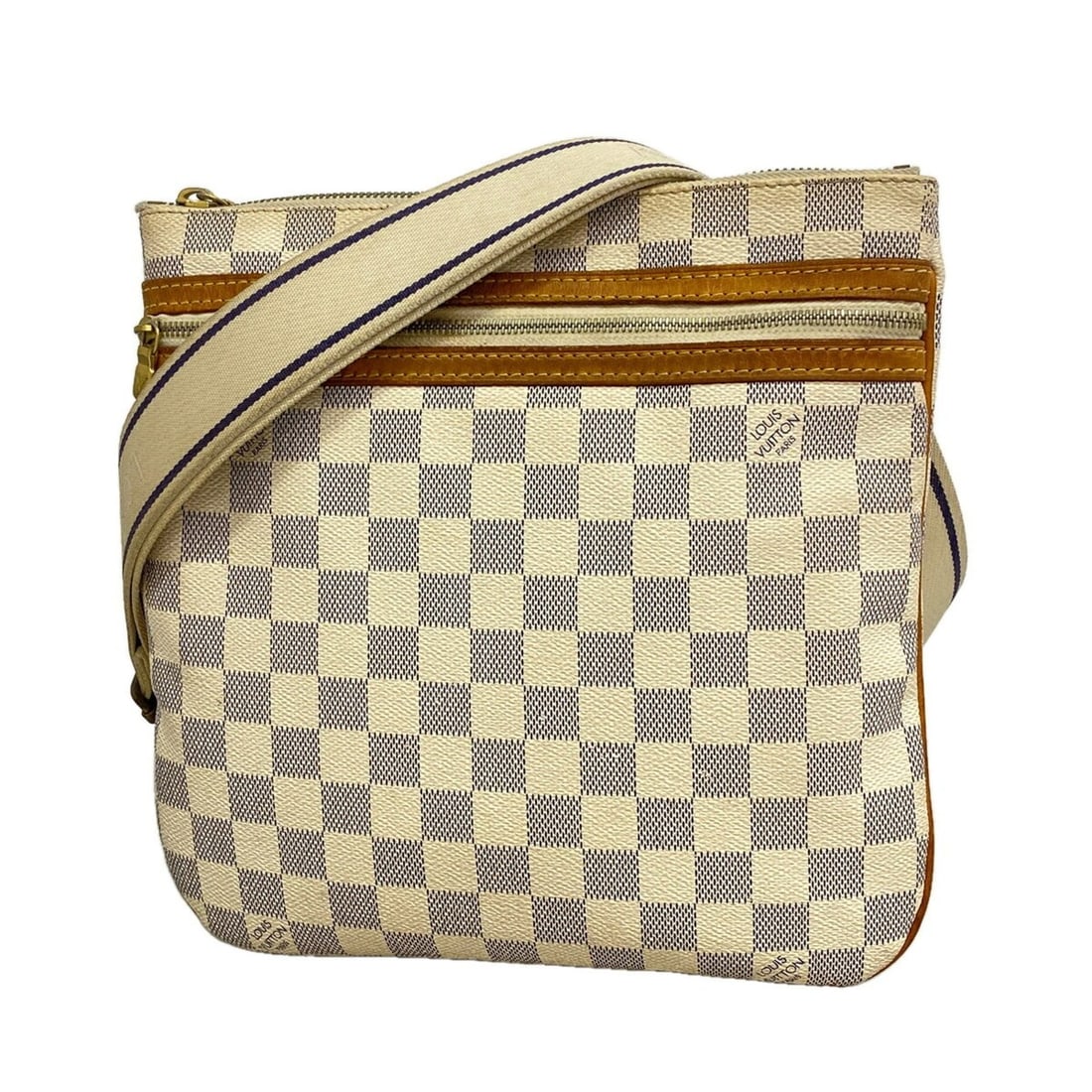 Louis Vuitton Damier Azur Pochette Bosphore Shoulder Bag N51112 White Women's: --- Catalog ---Category: SizeSize (HxWxD): 26cm x 26.5cm x 1.5cm / 10.23'' x 10.43'' x 0.59''Category: DesignType: Shoulder bagColor: WhiteGender: WomenCategory: GeneralMPN: N51112Brand: Louis Vuitton