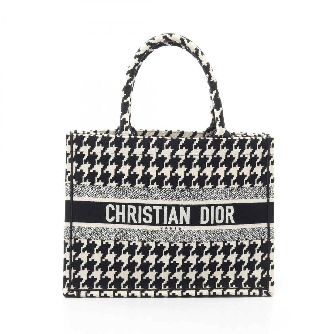 Christian Dior Dior Book Tote Medium Houndstooth Bag Handbag Canvas Women's White/Black: --- Catalog ---Category: SizeSize (HxWxD): 27cm x 36cm x 14cm / 10.62'' x 14.17'' x 5.51''Handle Length: 42cm / 16.53''Category: DesignType: Handbag, Tote bagColor: Black, WhiteGender: WomenMaterial: 