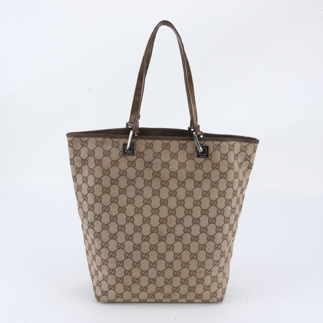 Gucci GG Canvas 31243 Leather Tote Bag Shoulder Handbag Brand Women's: --- Catalog ---Category: SizeSize (HxWxD): 32cm x 25cm x 12cm / 12.59'' x 9.84'' x 4.72''Category: DesignType: Handbag, Shoulder bag, Tote bagColor: BrownGender: WomenMaterial: Leather , Canvas Catego