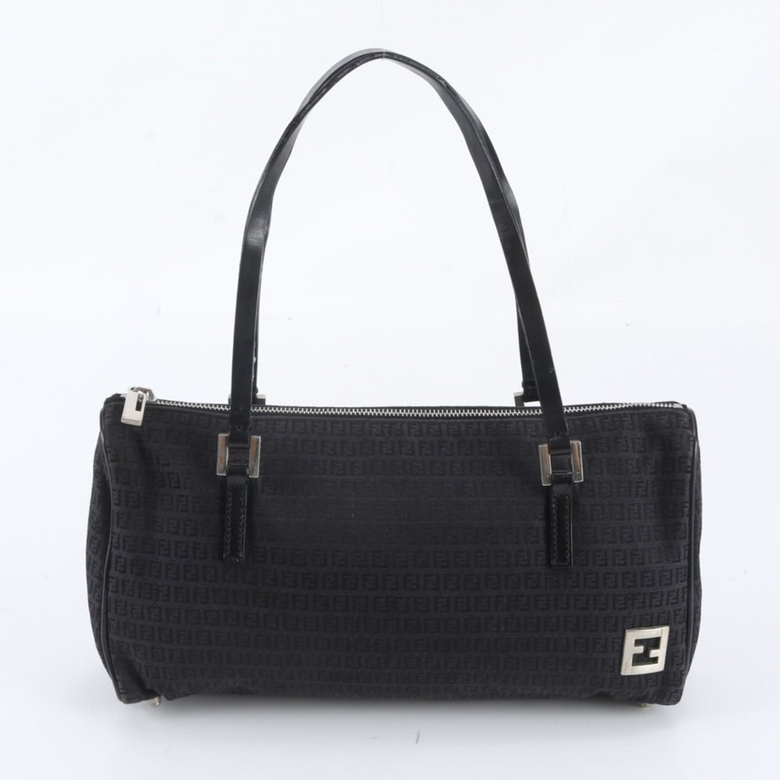 Fendi Zucchino Leather Shoulder Bag Tote Handbag Black Women's: --- Catalog ---Category: SizeSize (HxWxD): 16cm x 29cm x 10cm / 6.29'' x 11.41'' x 3.93''Category: DesignType: Handbag, Shoulder bag, Tote bagColor: BlackGender: WomenMaterial: Leather , Canvas Catego