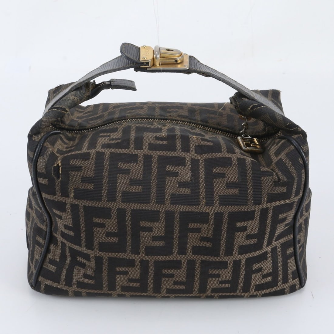 Fendi Zucca Mini Pouch Leather Nylon Handbag Brand Women's (1 of 17)