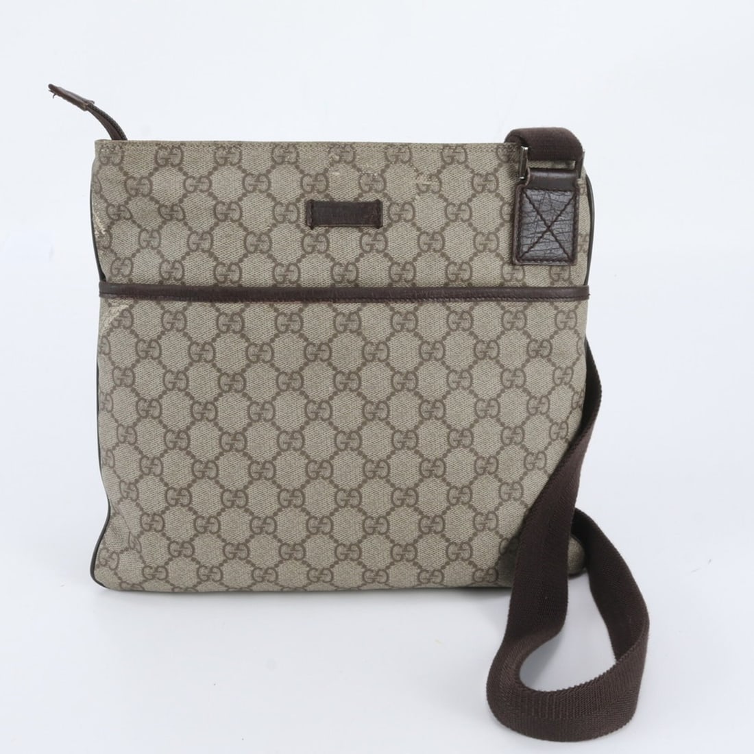 Gucci GG Supreme 141626 Leather Shoulder Bag Messenger for Men: --- Catalog ---Category: SizeSize (HxWxD): 25cm x 28cm x 3cm / 9.84'' x 11.02'' x 1.18''Category: DesignType: Messenger bag, Shoulder bagColor: BeigeGender: MenMaterial: Leather , Coated canvas Catego