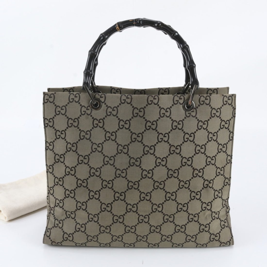 Gucci Bamboo GG Nylon 002 1010 Leather Handbag Tote Bag - Brand Name Women's: --- Catalog ---Category: SizeSize (HxWxD): 30cm x 36cm x 14cm / 11.81'' x 14.17'' x 5.51''Category: DesignType: Handbag, Tote bagColor: BeigeGender: WomenMaterial: Leather , Nylon Category: GeneralMPN