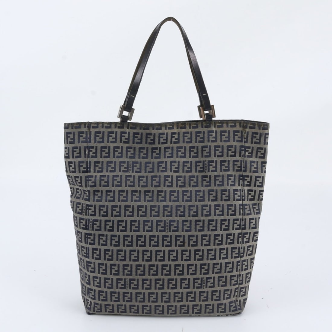 Fendi Zucchino Leather Canvas Tote Bag Shoulder Handbag for Women: --- Catalog ---Category: SizeSize (HxWxD): 32cm x 25cm x 8cm / 12.59'' x 9.84'' x 3.14''Category: DesignType: Handbag, Shoulder bag, Tote bagColor: Beige, NavyGender: WomenMaterial: Leather , Canvas C