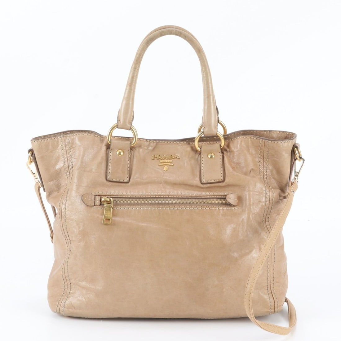 Prada Leather 2-Way Shoulder Bag, Handbag, Tote Bag - Brand Name Women's (1 of 16)
