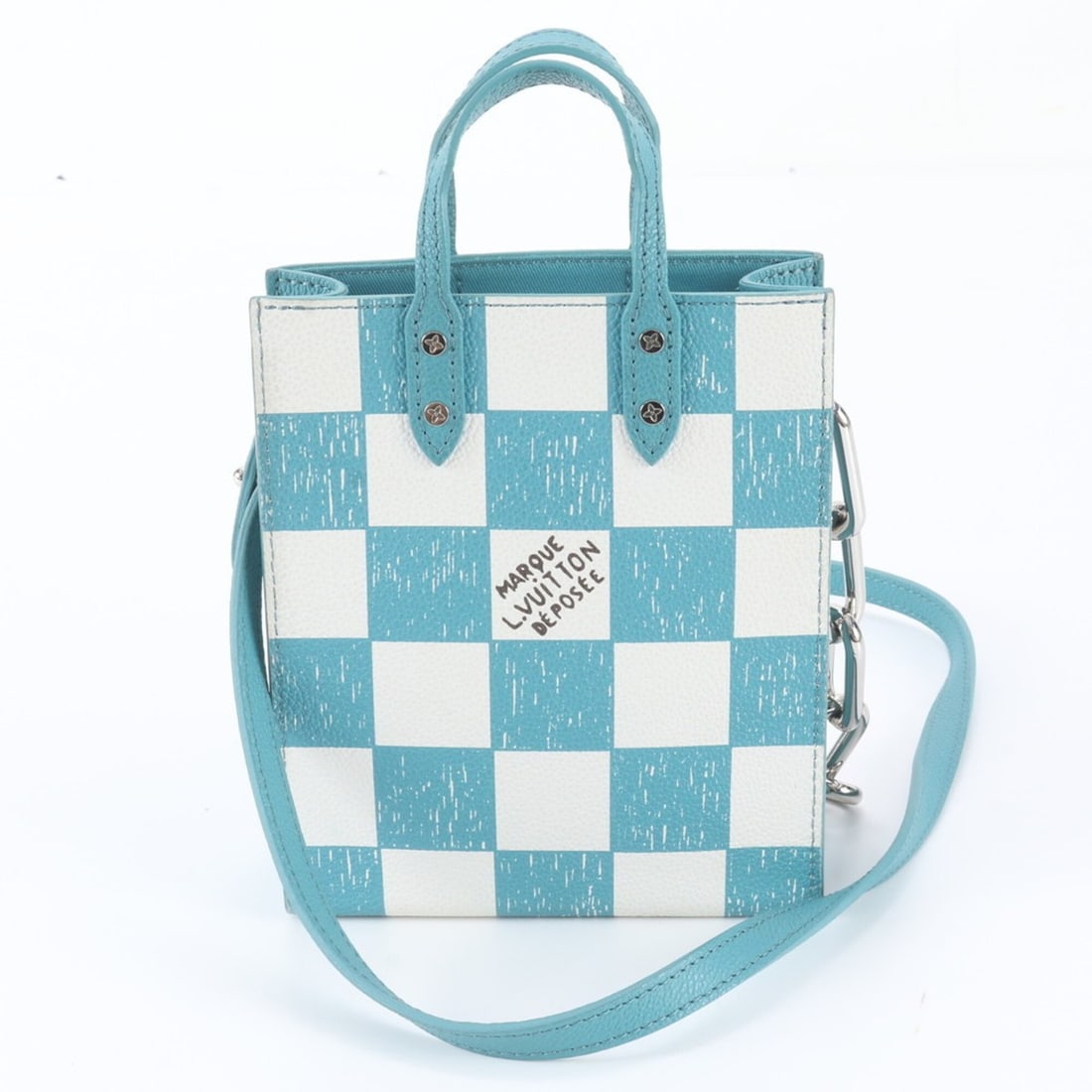 Louis Vuitton RFID-protected Damier Checkerboard Sac Plat XS N60495 2-way Shoulder Bag/Handbag for: --- Catalog ---Category: SizeSize (HxWxD): 19cm x 16cm x 6cm / 7.48'' x 6.29'' x 2.36''Category: DesignType: Handbag, Shoulder bagColor: TurquoiseGender: WomenMaterial: Leather Category: GeneralMPN: N