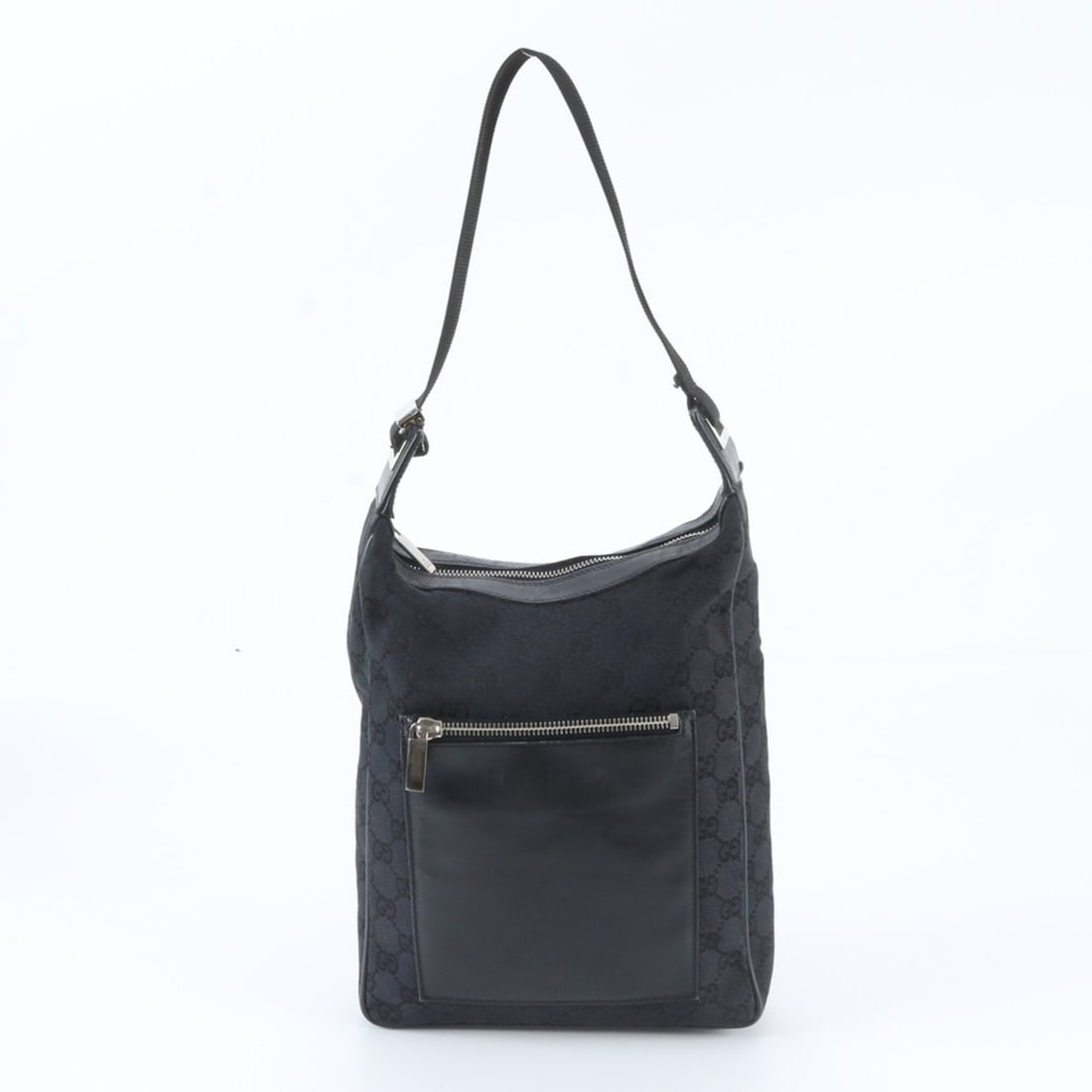 Gucci GG Canvas 019-0537 Leather Shoulder Bag Handbag Black Women's: --- Catalog ---Category: SizeSize (HxWxD): 27cm x 21cm x 7cm / 10.62'' x 8.26'' x 2.75''Category: DesignType: Handbag, Shoulder bagColor: BlackGender: WomenMaterial: Leather , Canvas Category: General