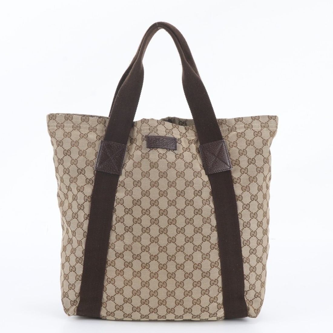 Gucci GG Canvas 189669 Leather Tote Bag Shoulder Business for Men: --- Catalog ---Category: SizeSize (HxWxD): 33cm x 32cm x 13cm / 12.99'' x 12.59'' x 5.11''Category: DesignType: Shoulder bag, Tote bagColor: BrownGender: MenMaterial: Leather , Canvas Category: Genera
