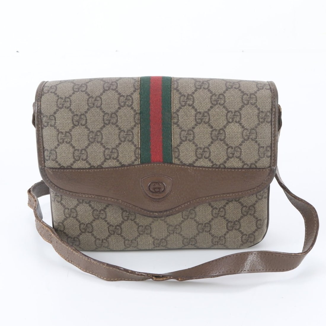 Gucci GG Supreme Sherry Line 001 115 6862 Leather Shoulder Bag for Women: --- Catalog ---Category: SizeSize (HxWxD): 17cm x 22cm x 6cm / 6.69'' x 8.66'' x 2.36''Category: DesignType: Shoulder bagColor: BrownGender: WomenMaterial: Leather , Coated canvas Category: GeneralMPN