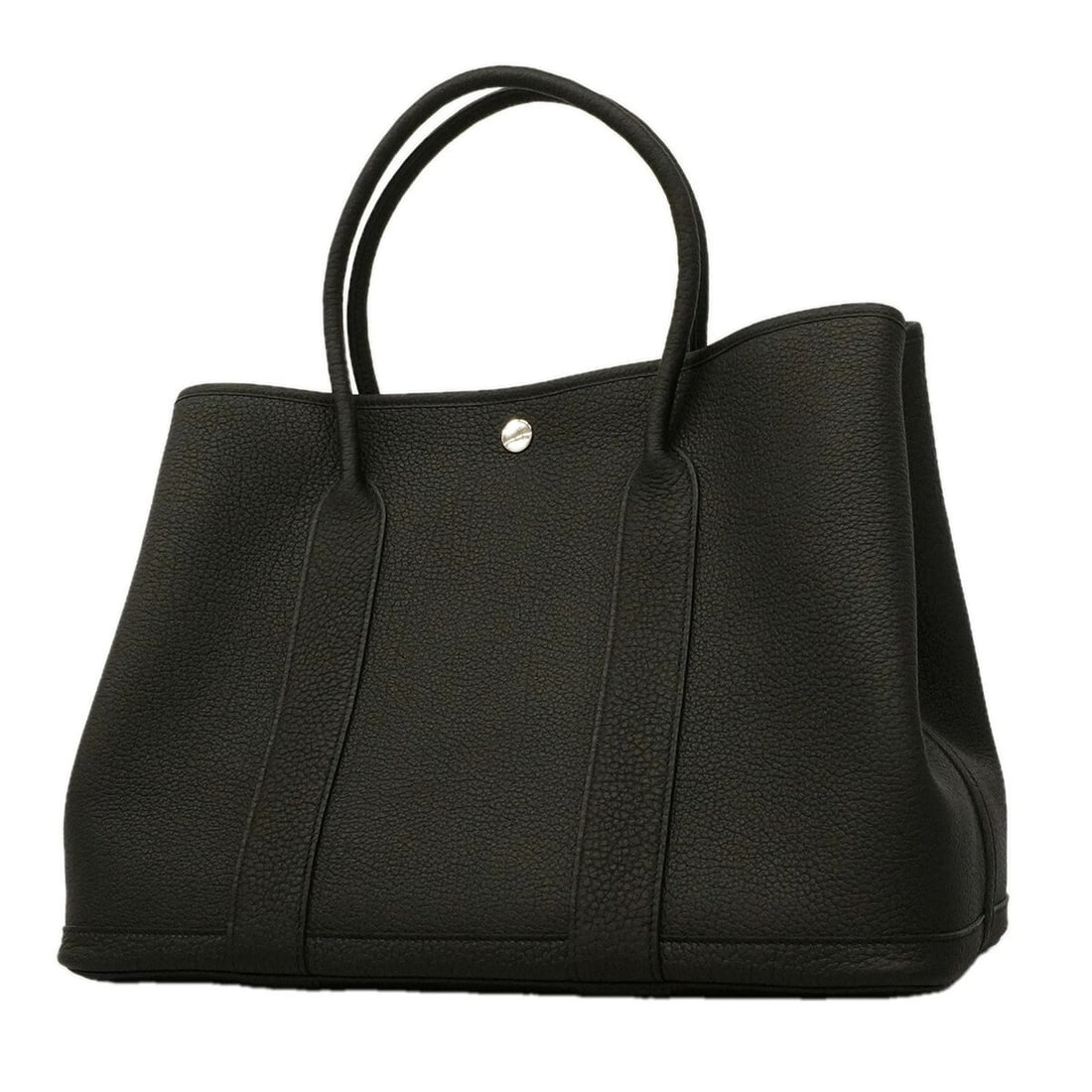 Hermes Garden PM Tote Bag, Negonda Black, K Stamp, Men's/Women's.: --- Catalog ---Category: SizeSize (HxWxD): 27cm x 37cm x 18cm / 10.62'' x 14.56'' x 7.08''Category: DesignType: Tote bagColor: BlackGender: Men,WomenMaterial: Negonda leather Hardware Color: SilverCat