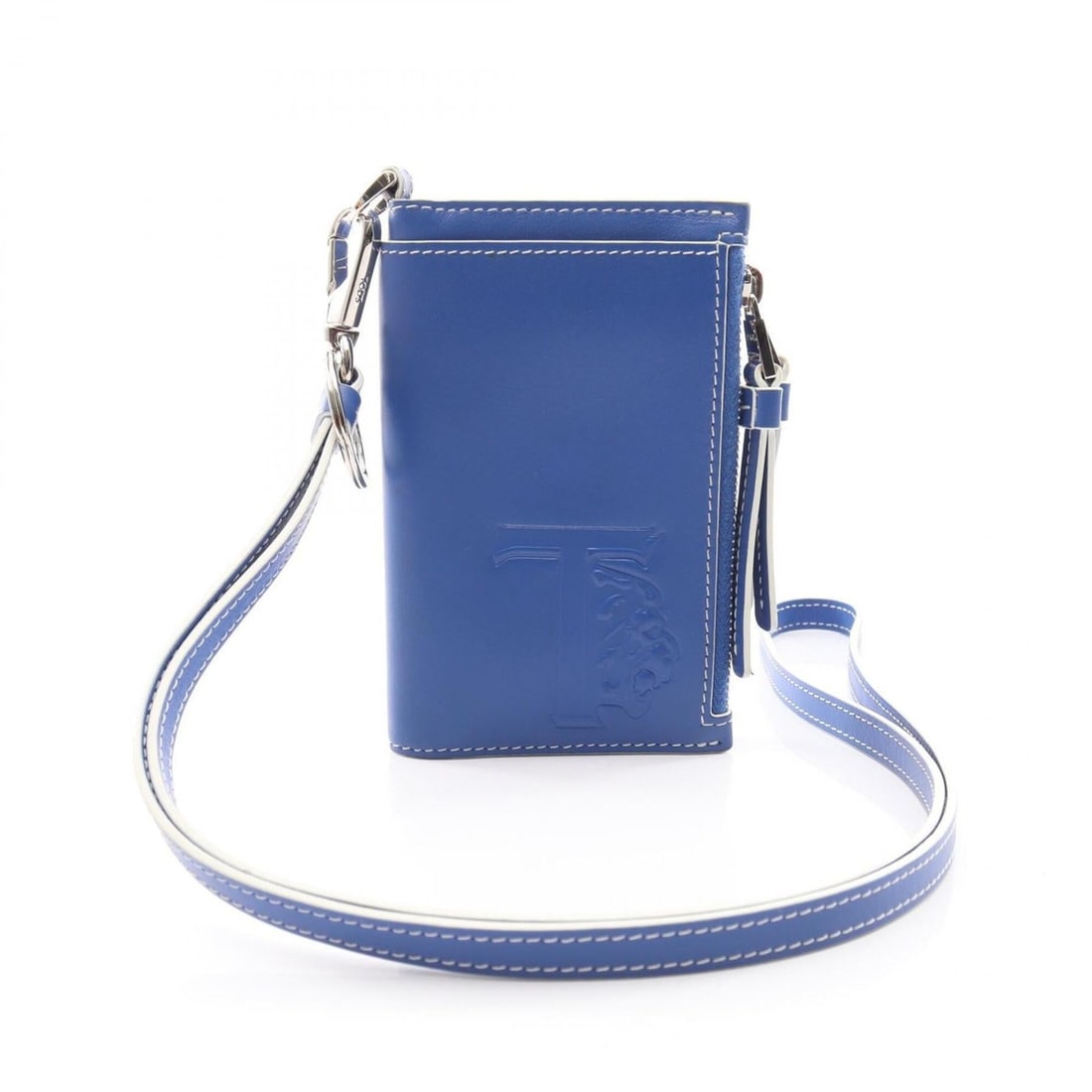 Tod's Embossed Lion Bi-fold Leather Wallet for Women, Blue: --- Catalog ---Category: SizeSize (HxWxD): 13.5cm x 9cm x 2cm / 5.31'' x 3.54'' x 0.78''Category: DesignType: Wallet (bi-fold)Color: BlueGender: WomenMaterial: Leather Category: GeneralBrand: Tod's---