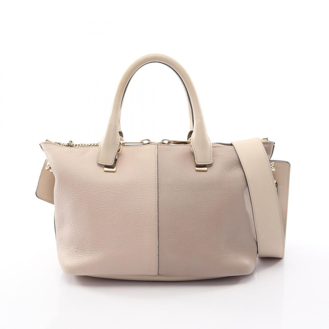Chloé Chloe Baylee Bicolor 2-Way Handbag, Leather, Women's, Ivory/Beige: --- Catalog ---Category: SizeSize (HxWxD): 19cm x 25.5cm x 12cm / 7.48'' x 10.03'' x 4.72''Category: DesignType: HandbagColor: Beige, IvoryGender: WomenMaterial: Leather Category: GeneralBrand: Chloé