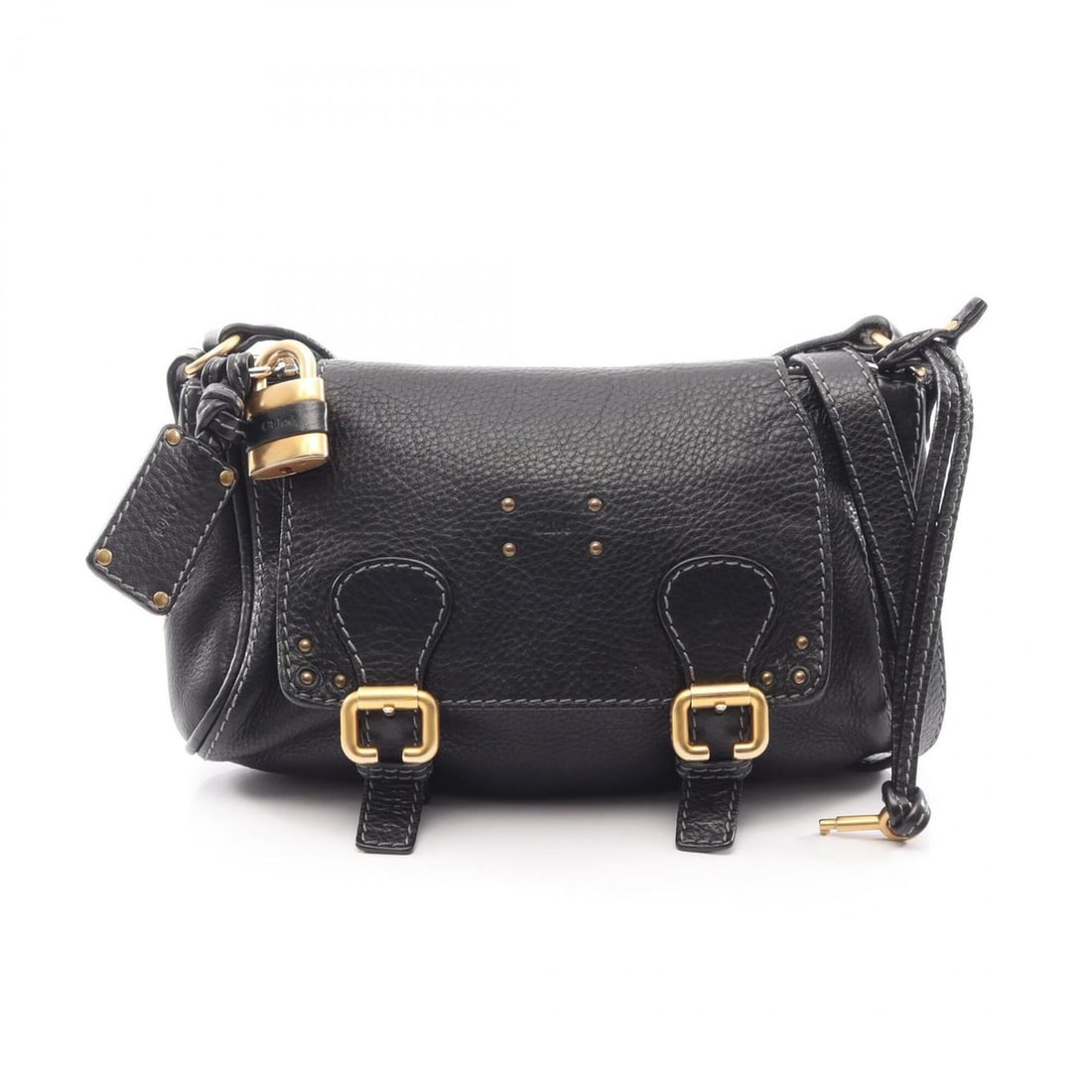 Chloé Chloe Mini Paddington Shoulder Bag/Handbag, Leather, Women's, Black (1 of 11)