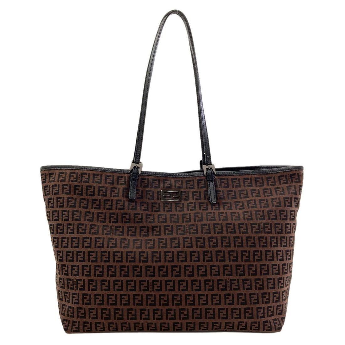 Fendi Zucchino Tote Bag, Canvas/Leather, Women's FENDI (1 of 13)