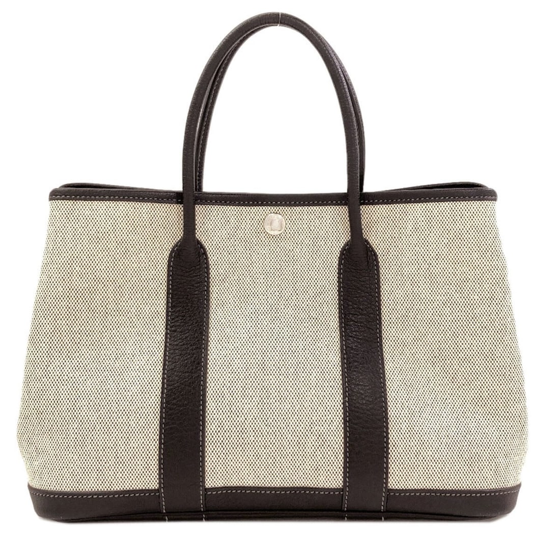 Hermes Garden Party TPM Silver Hardware Handbag Toile H Women's HERMES (1 of 9)