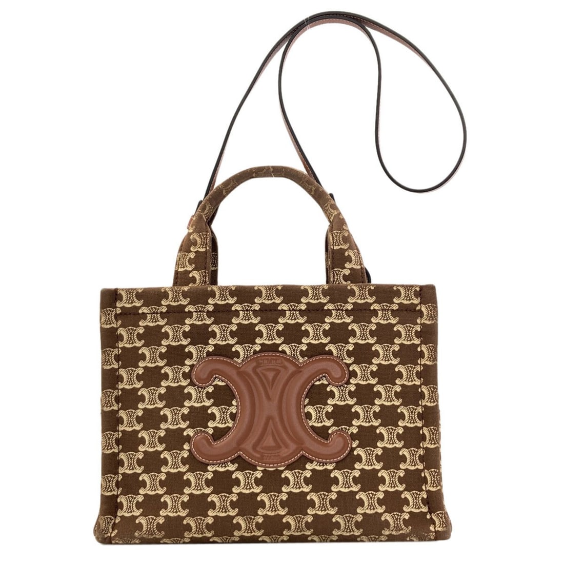 Celine Small Cabas Thais Triomphe 2-Way Handbag Canvas Women's CELINE: --- Catalog ---Category: SizeSize (HxWxD): 17.5cm x 25.5cm x 12.5cm / 6.88'' x 10.03'' x 4.92''Category: DesignType: HandbagColor: BrownGender: WomenMaterial: Canvas Category: GeneralBrand: Celine--- 