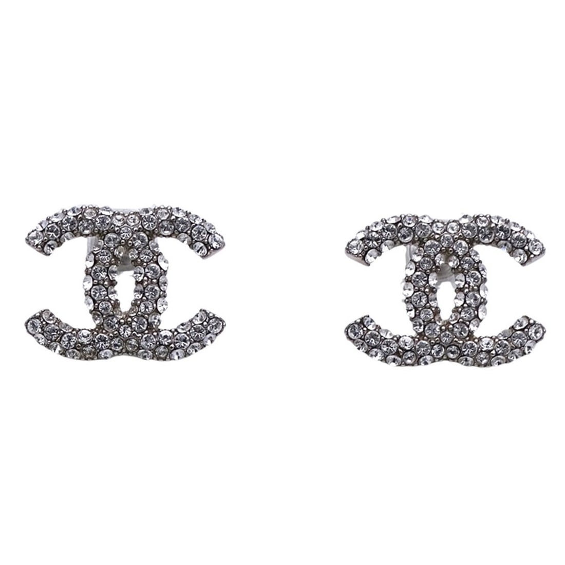 Chanel earrings for women, brand rhinestone, Coco Mark, silver.: --- Catalog ---Category: SizeStone Size (HxW): 12.50mm x 16.00mm / 0.49'' x 0.63''Category: DesignColor: SilverStyle: ElegantGender: WomenMaterial: RhinestoneCategory: GeneralBrand: ChanelCountry of O