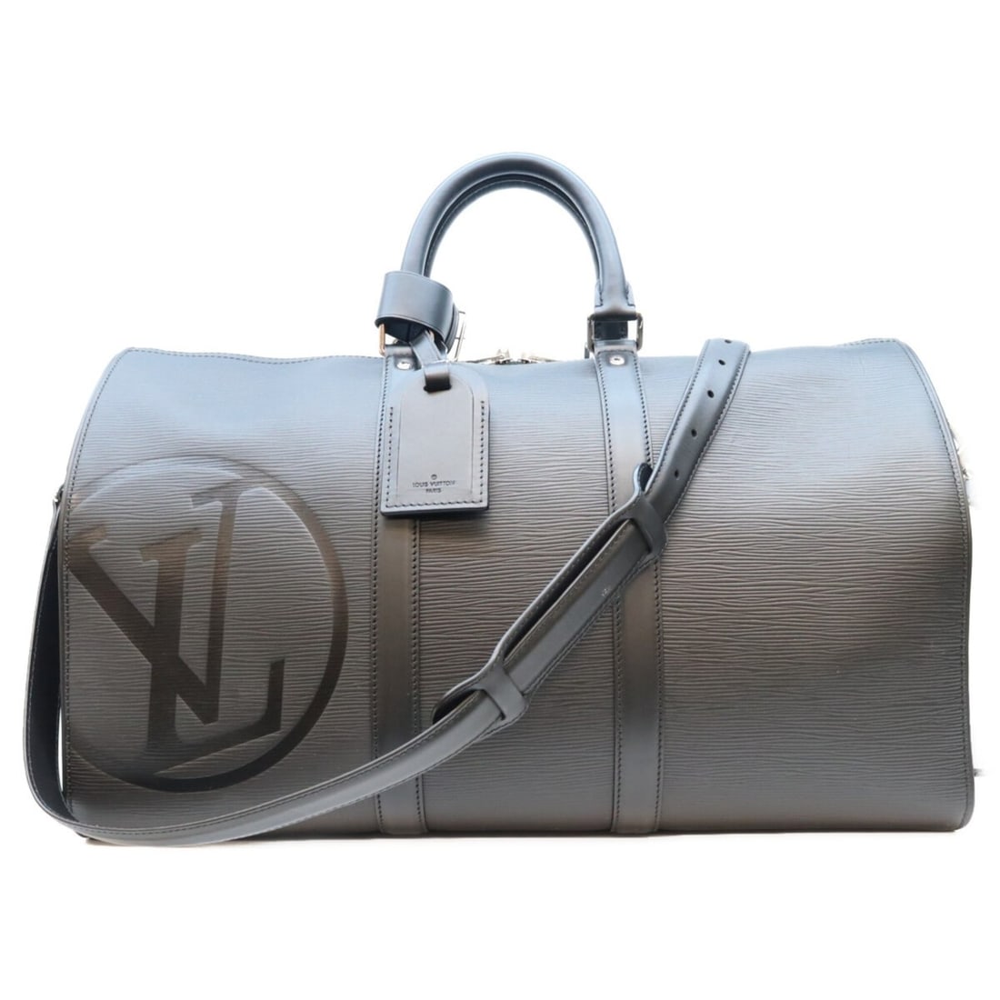 LOUIS VUITTON M53303 Epi Leather, Black LV Circle Keepall Bandoulière 45 Boston Bag, with Silver: --- Catalog ---Category: SizeSize (HxWxD): 28cm x 47cm x 22cm / 11.02'' x 18.5'' x 8.66''Category: DesignType: Boston bagColor: BlackGender: MenMaterial: Epi leather Hardware Color: SilverCategory: Ge