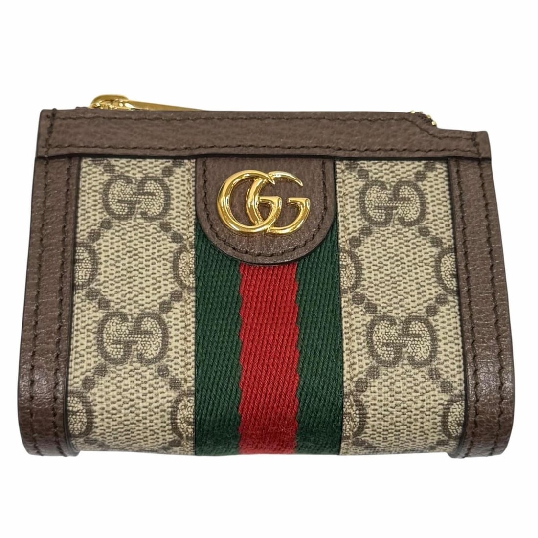 GUCCI 699530 GG Marmont Ophidia Supreme Key Hook Wallet/Coin Case, Beige/Brown, Made in Italy, (1 of 13)