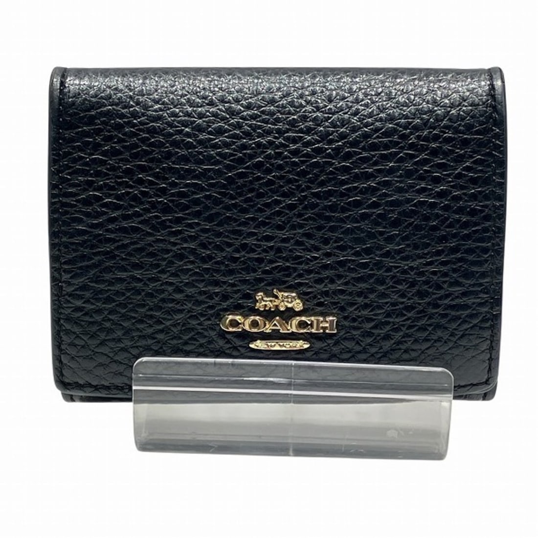 Coach 88666 Leather Tri-fold Wallet (Unisex): --- Catalog ---Category: SizeSize (HxWxD): 7cm x 10cm x 3.5cm / 2.75'' x 3.93'' x 1.37''Category: DesignType: Wallet (tri-fold)Color: BlackGender: Men,WomenMaterial: Leather Category: GeneralMPN: 8866