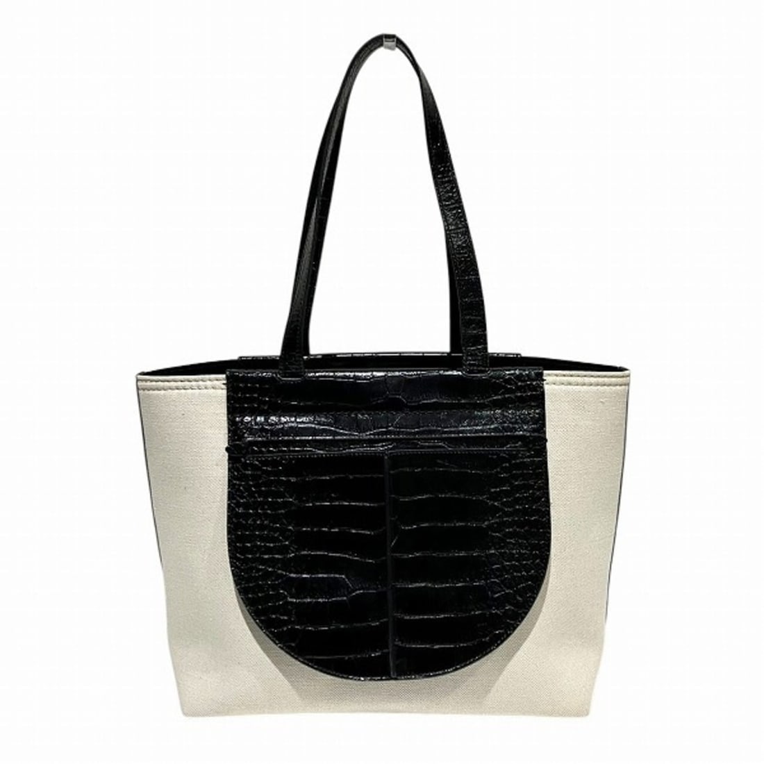 Tod's Tusca Beige x Black Tote Bag (Unisex): --- Catalog ---Category: SizeSize (HxWxD): 28cm x 43cm x 17cm / 11.02'' x 16.92'' x 6.69''Category: DesignType: Tote bagColor: Beige, BlackGender: Women,MenMaterial: Canvas , Leather Category: General