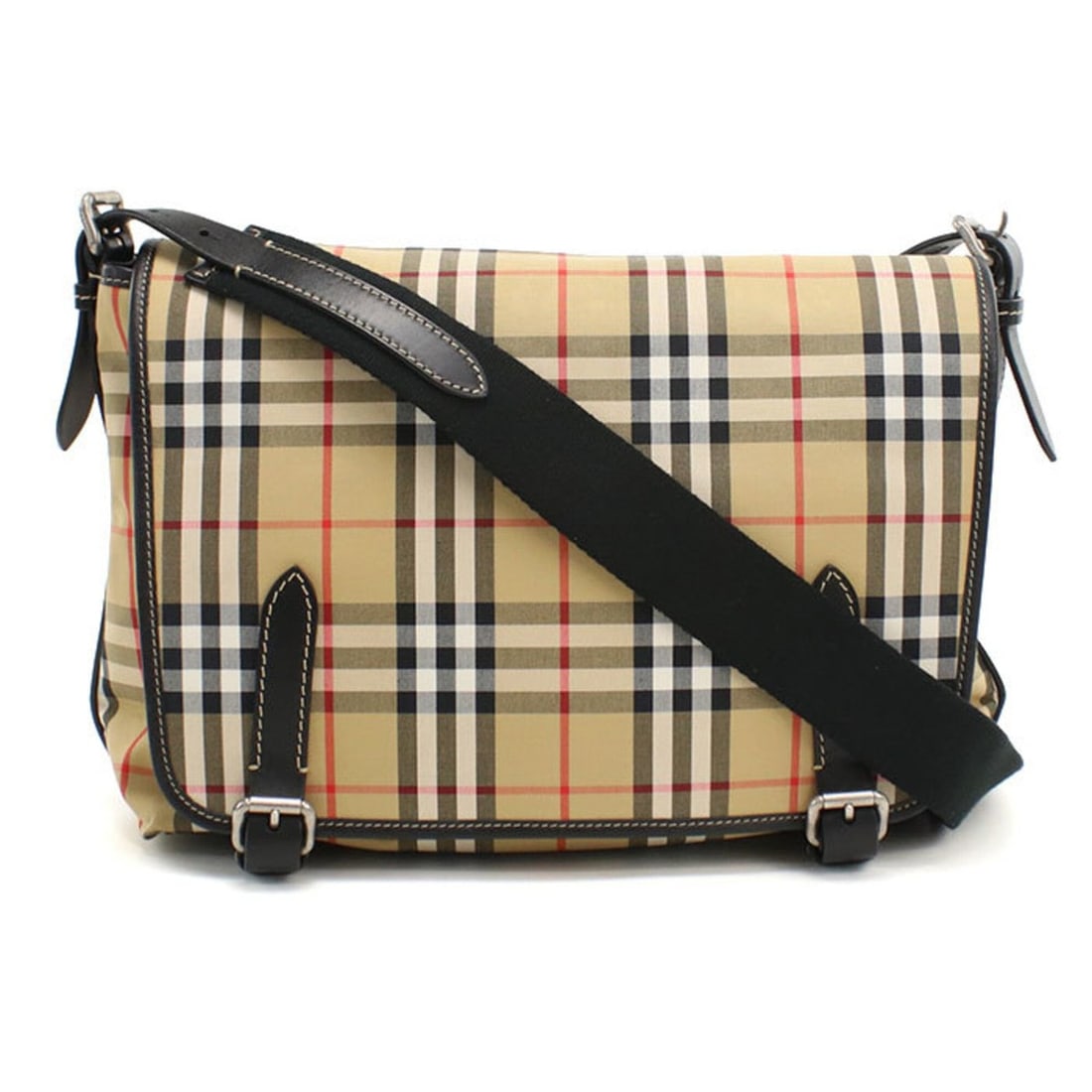 BURBERRY Messenger Bag, 4077391, Nova Check pattern, Beige, Crossbody Shoulder for Men and Women (1 of 8)