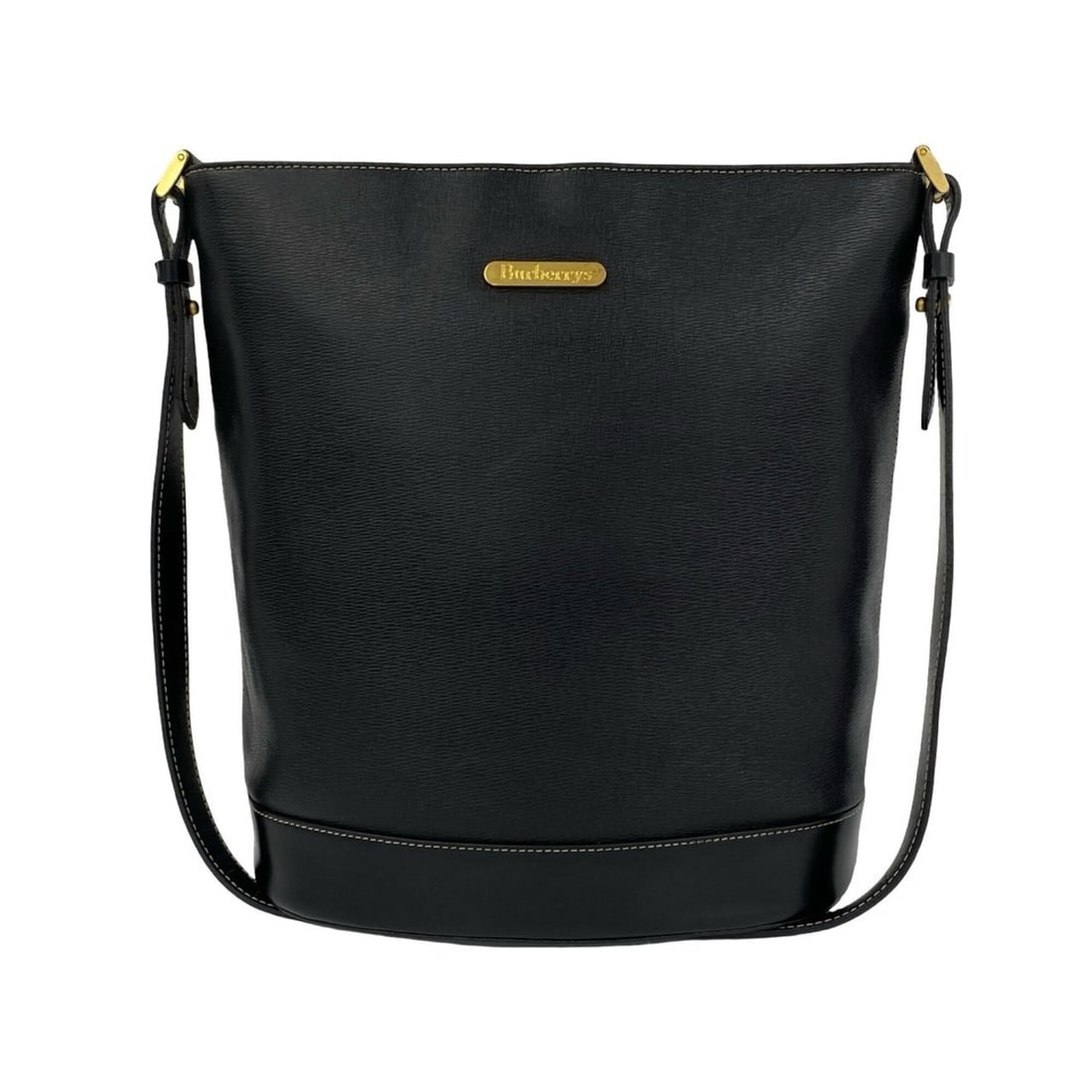 Burberrys Vintage Logo Hardware Nova Check Shadow Horse Leather Shoulder Bag Black b25-5: --- Catalog ---Category: SizeSize (HxWxD): 29.5cm x 32cm x 14cm / 11.61'' x 12.59'' x 5.51''Category: DesignType: Shoulder bagColor: BlackGender: WomenMaterial: Leather Category: GeneralBrand: Burberr