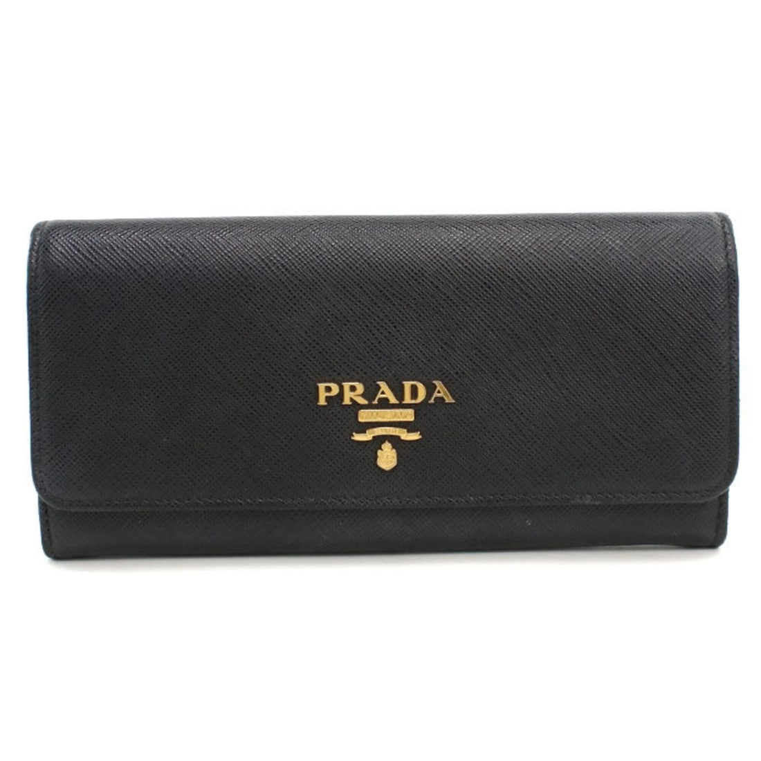 PRADA Prada Bi-fold Long Wallet 1MH132 QWA F0002 Saffiano Leather Women's Black (1 of 11)