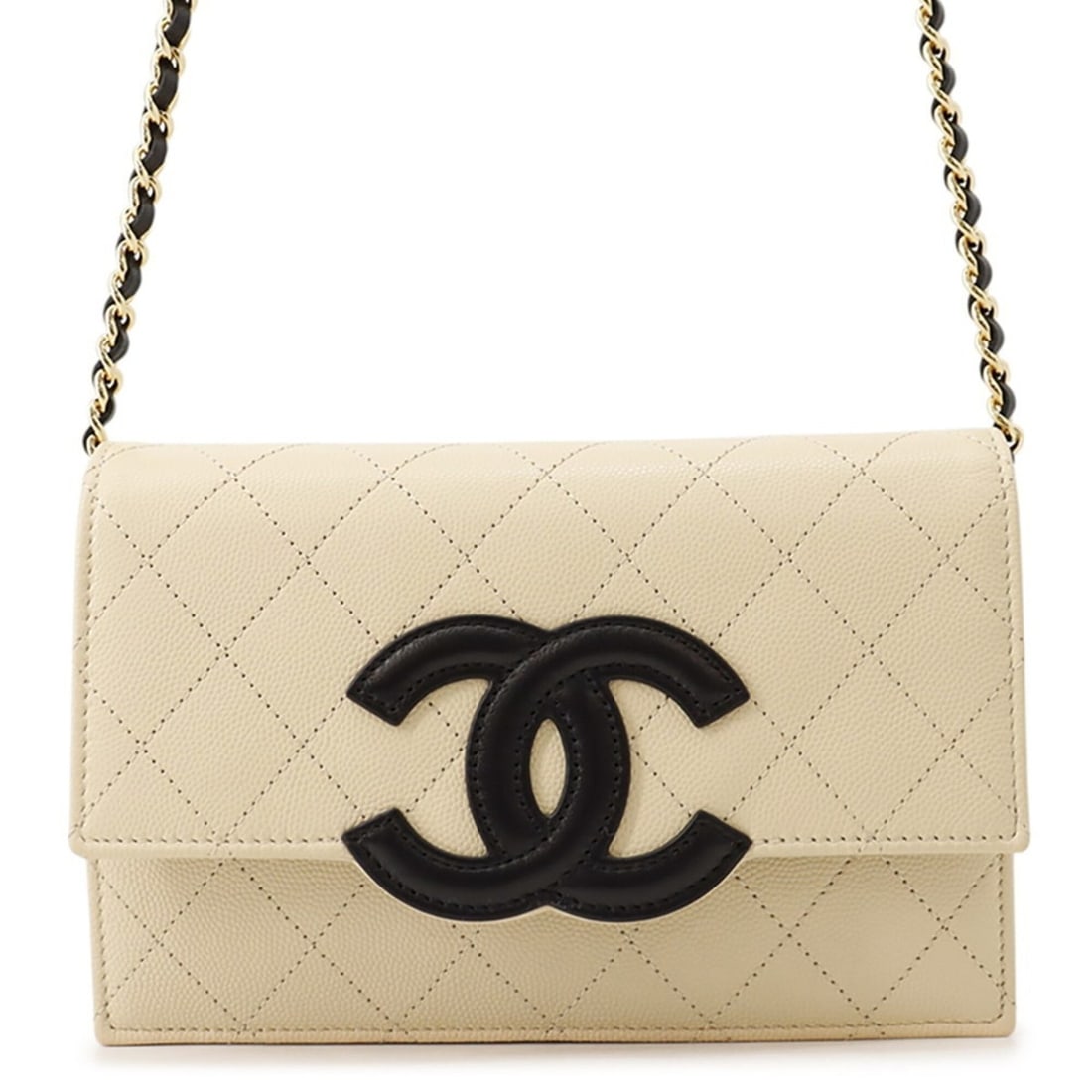 Chanel Chain Wallet, Coco Mark, Caviar Skin, AP5455, CHANEL Black, Women's, WALLET: --- Catalog ---Category: SizeSize (HxWxD): 12.5cm x 19cm / 4.92'' x 7.48''Category: DesignType: Chain/Shoulder walletColor: Beige, BlackGender: WomenMaterial: Grained Calfskin Category: GeneralBrand: 