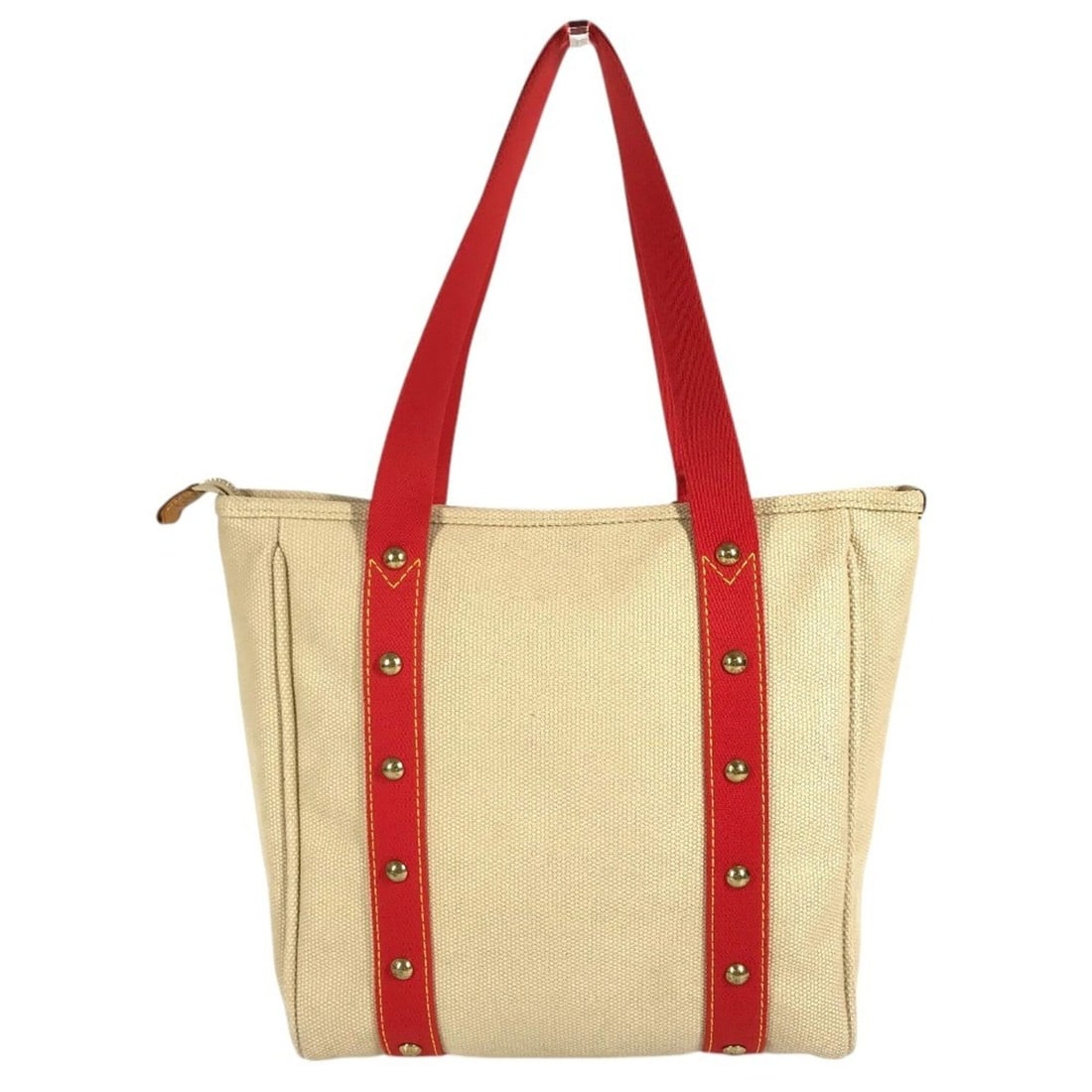 LOUIS VUITTON M40035 Antigua Cabas MM Tote Bag Shoulder Canvas Men's Women's Beige: --- Catalog ---Category: SizeSize (HxWxD): 30cm x 29cm x 10cm / 11.81'' x 11.41'' x 3.93''Handle Length: 50cm / 19.68''Category: DesignType: Shoulder bag, Tote bagColor: Beige, Red colorGender: