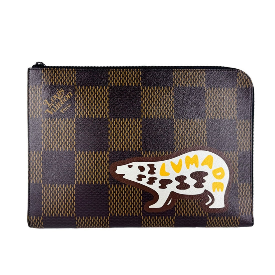 Louis Vuitton LOUIS VUITTON Clutch Bag Damier Giant NIGO Pochette Jour Ebene Men's N60390 z10911: --- Catalog ---Category: SizeSize (HxWxD): 26cm x 35cm x 3cm / 10.23'' x 13.77'' x 1.18''Category: DesignType: Clutch bag, PochetteColor: Damier Canvas, EbeneGender: MenCategory: GeneralMPN: N60390Bra