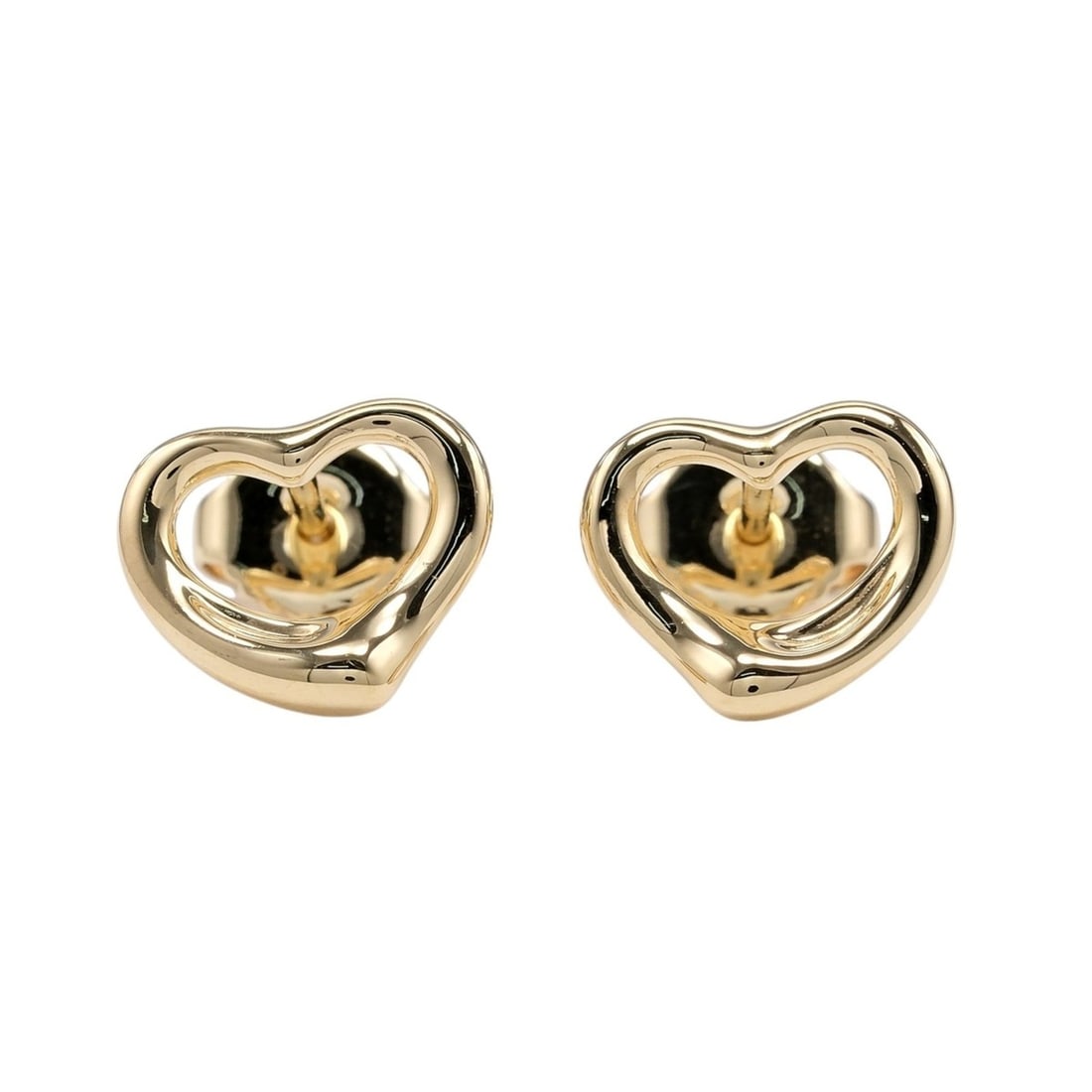 Tiffany & Co. Open Heart Earrings, 18K Yellow Gold, Approx. 2.7g.: --- Catalog ---Category: SizeWeight: 2.7g / 0.09oz.Size (HxWxD): 9.24mm x 10.66mm / 0.36'' x 0.42''Category: DesignType: Stud earringsGender: WomenMaterial: Yellow gold (18K)Category: GeneralLine: Ope