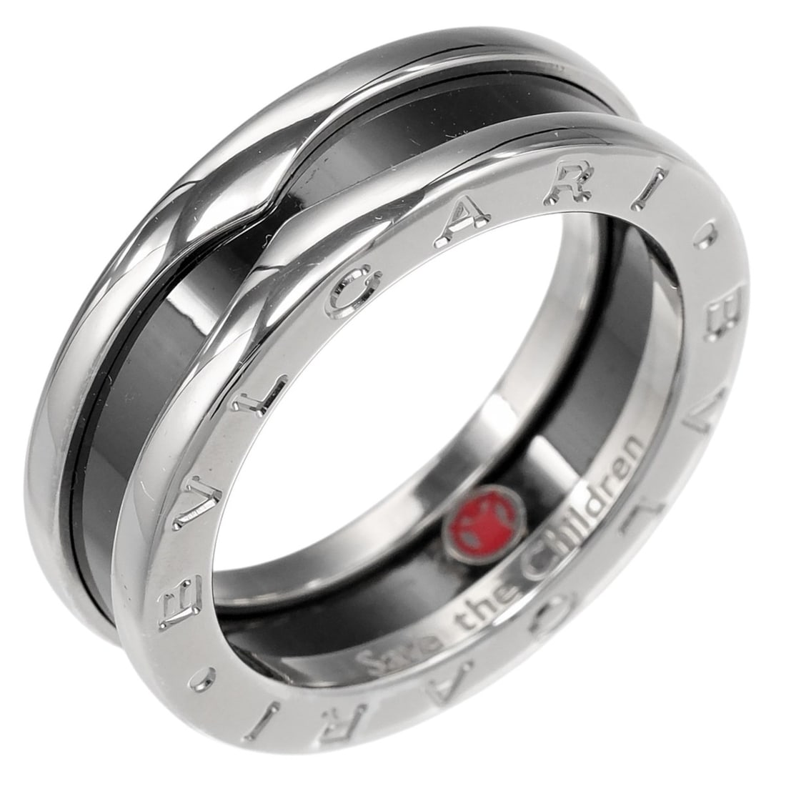 BVLGARI B.ZERO1 Save the Children Ring, Size 14, Sterling Silver 925, Ceramic, Approx. 6.8g: --- Catalog ---Category: SizeWidth: 6.8mm / 0.27''Weight: 6.8g / 0.23oz.JP Size: 14US Size: 7Inner Diameter: 17.60mm / 0.69''Category: DesignType: Band ringGender: WomenMaterial: Ceramic, Silver 925Ca