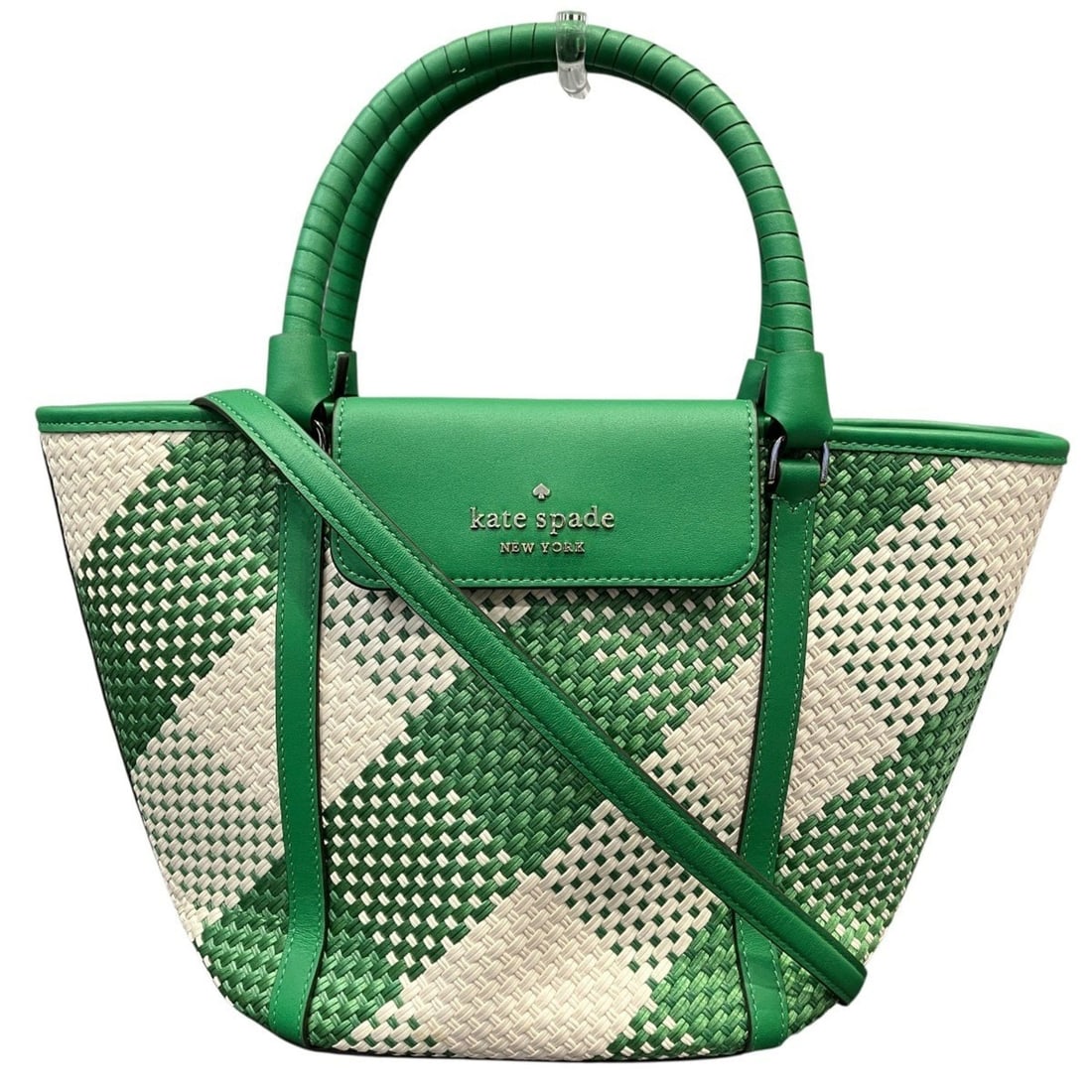 Kate Spade Cruise Oversized Woven Gingham Tote Handbag (Textile/Fabric) KA509: --- Catalog ---Category: SizeSize (HxWxD): 23cm x 35cm x 13cm / 9.05'' x 13.77'' x 5.11''Strap Length: 110cm - 124cm / 43.3'' - 48.81''Handle Length: 40cm / 15.74''Category: DesignType: HandbagColor: 