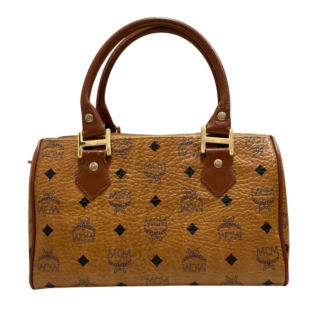 MCM Boston Bag Visetos Leather - 2