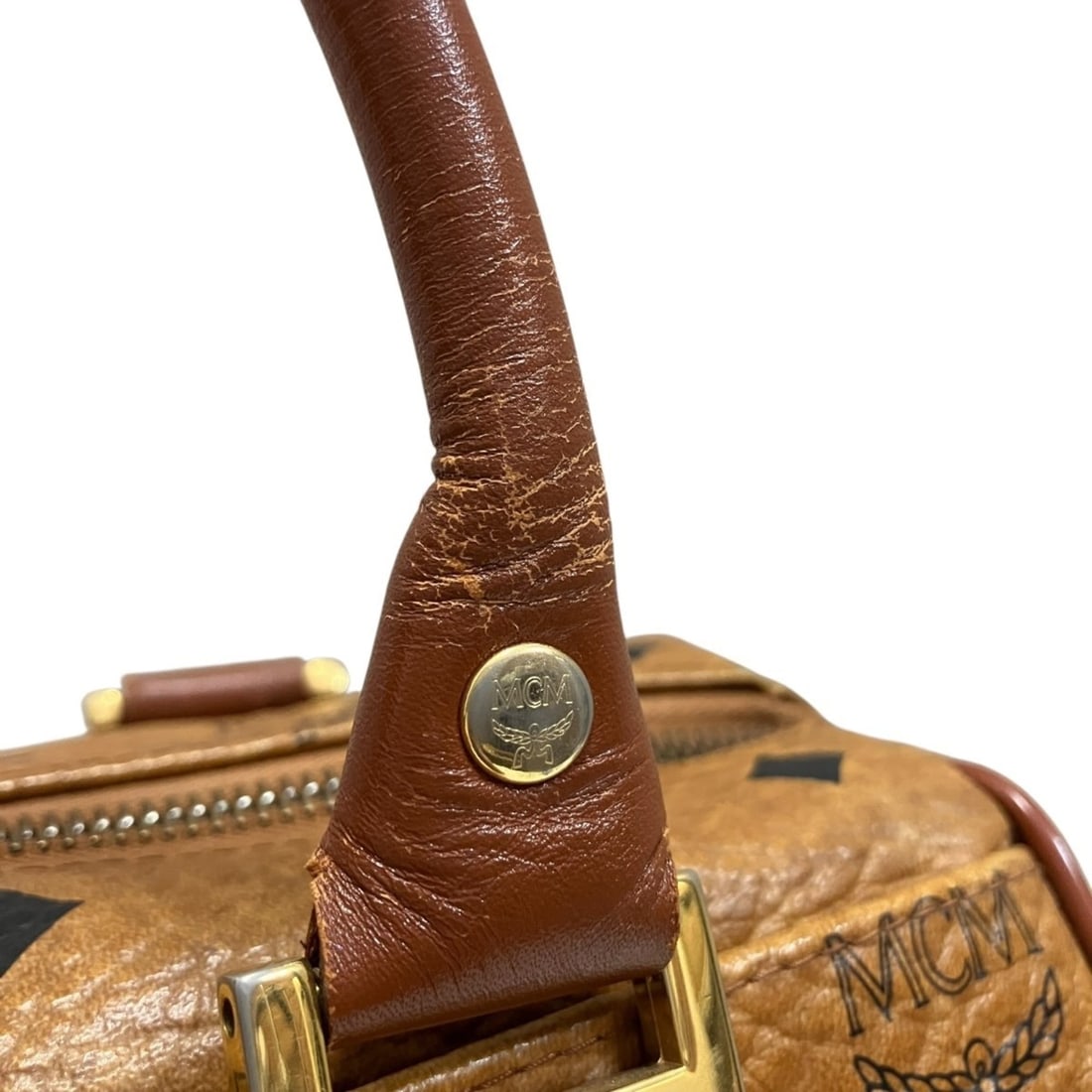 MCM Boston Bag Visetos Leather - 9
