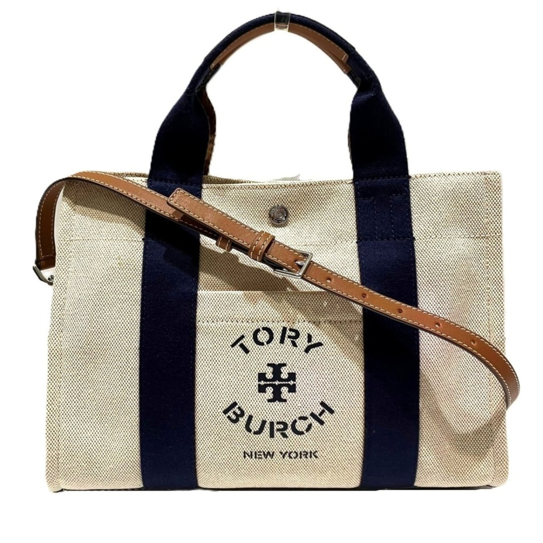 Tory Burch Small Tote Bag, Canvas, 147153: --- Catalog ---Category: SizeSize (HxWxD): 24cm x 32cm x 8cm / 9.44'' x 12.59'' x 3.14''Strap Length: 125cm - 137cm / 49.21'' - 53.93''Handle Length: 30cm / 11.81''Category: DesignType: Tote