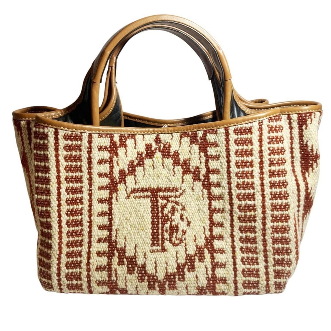 Tod's handbag, canvas and leather. - 2