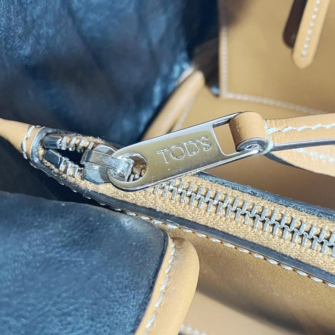 Tod's handbag, canvas and leather. - 9