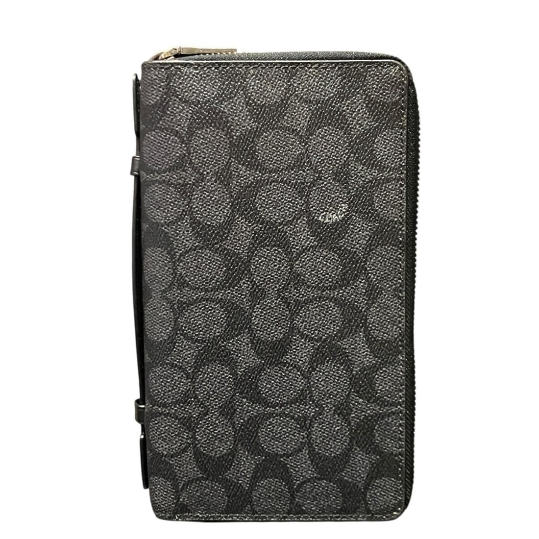 Coach Double Zip Travel Organizer Long Wallet, Signature PVC, 93430: --- Catalog ---Category: SizeSize (HxWxD): 22cm x 4cm / 8.66'' x 1.57''Category: DesignType: Coin purse/coin caseColor: BlackGender: WomenMaterial: PVC Category: GeneralMPN: 93430Brand: Coach--- Item 